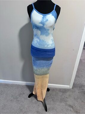 FiFilles de Paris Sky & Beach Print Maxi Dress Tank